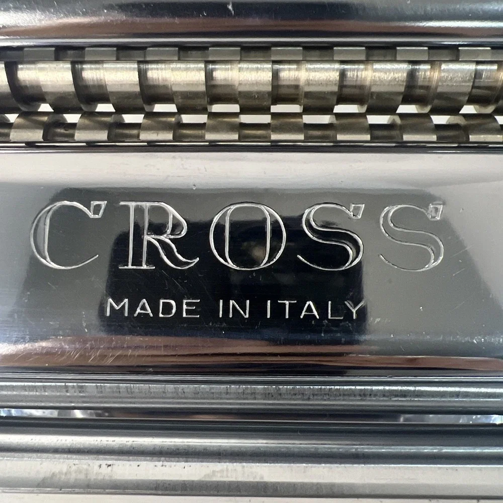 Vintage Cross Pasta Maker Made in Italy Chrome Manual Roller Machine